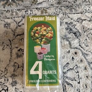 Freezer Maid Freezer & Storage Containers 1 Quart NEW Vintage USA
